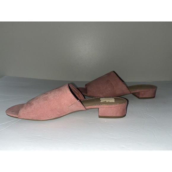 Christian Siriano For Payless Sz 8 Sandals Shoes Pink Faux Suede - Picture 4 of 9